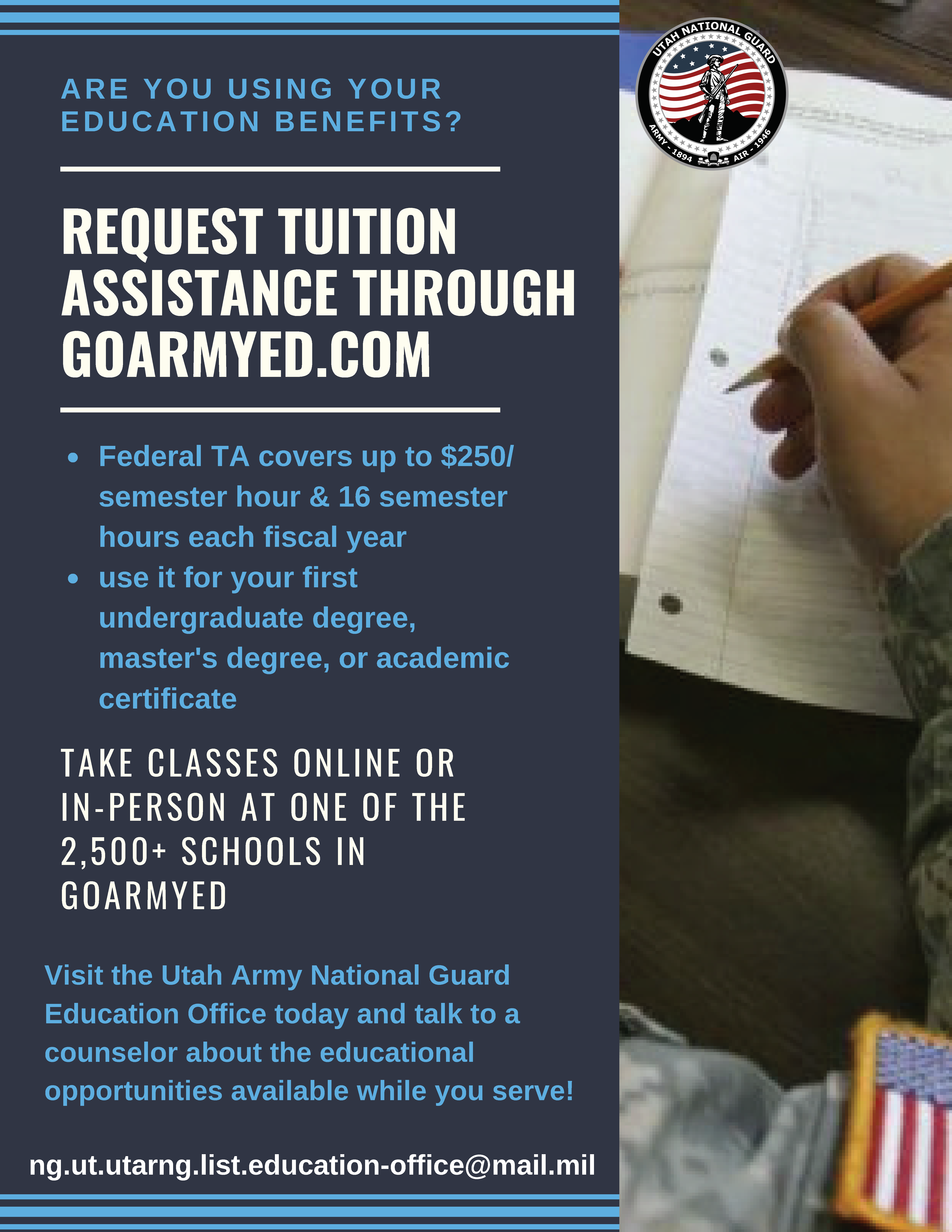 Army National Guard Tuition Reimbursement Navy Visual   Use TA 